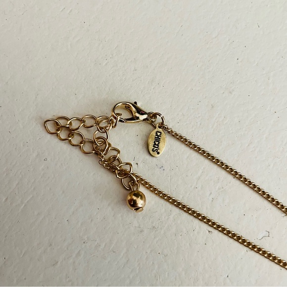 Chico’s Rhinestone Drop Pendant Necklace - Picture 3 of 3